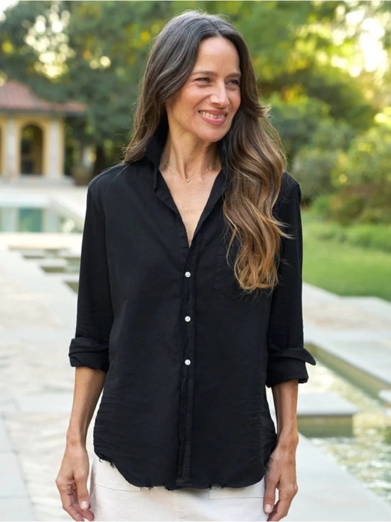 Frank & Eileen Tops - Sz3/M Frank & Eileen Grayson Black Linen Button Down Shirt